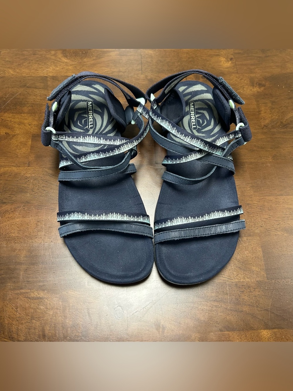 Merrell Women's Terran 3 Cush Lattice Sandal in Navy Blue Size 9